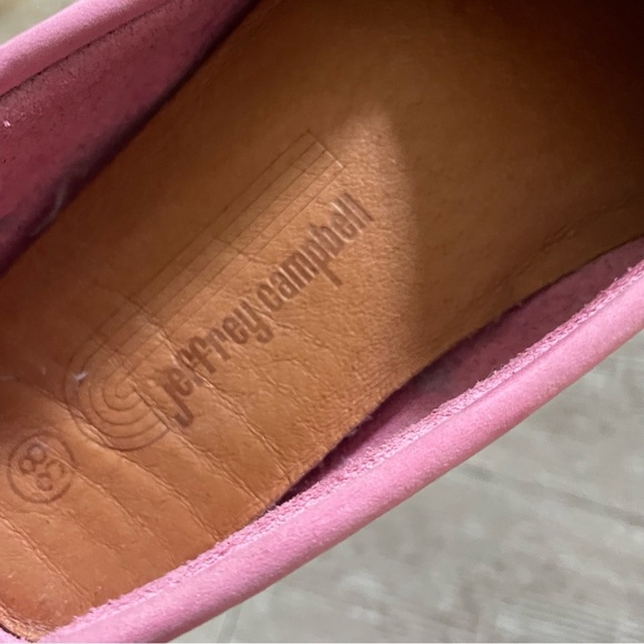 Jeffrey Campbell Pink Suede Leather Barbie Loafer Slip On Shoes Flats Size 38 - Picture 2 of 9